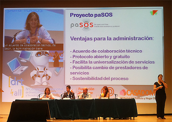 Mesa redonda: "Proyecto paSOS, hacia la Universalización del Servicio de Teleasistencia Móvil".